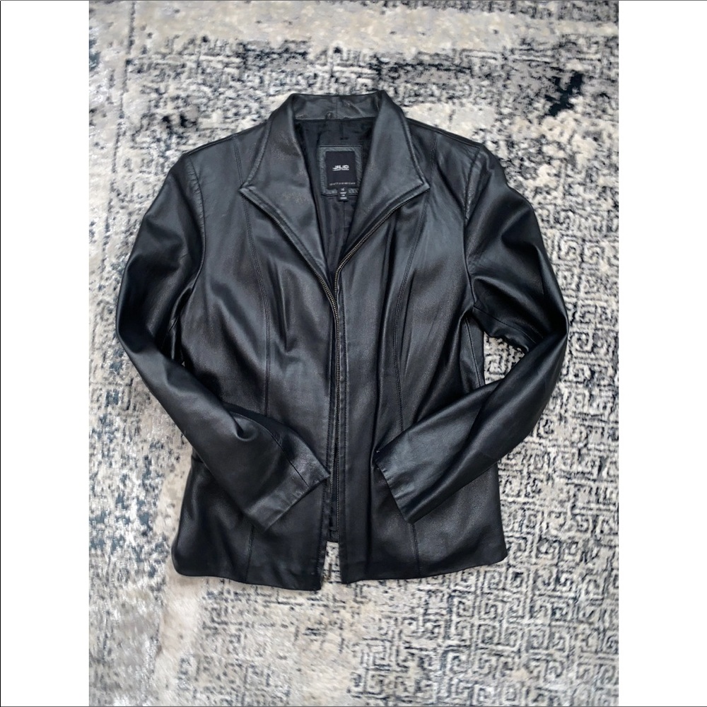 JLC NEW YORK 100% Leather Jacket | Size S/M BLACK